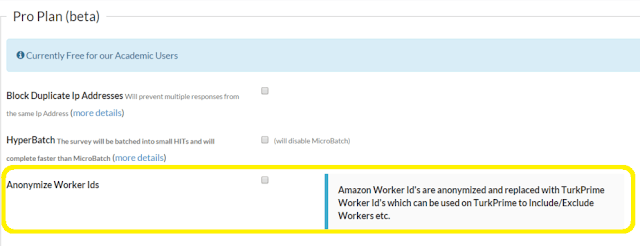 Screenshot of the Anonymize Worker IDs feature interface in CloudResearch