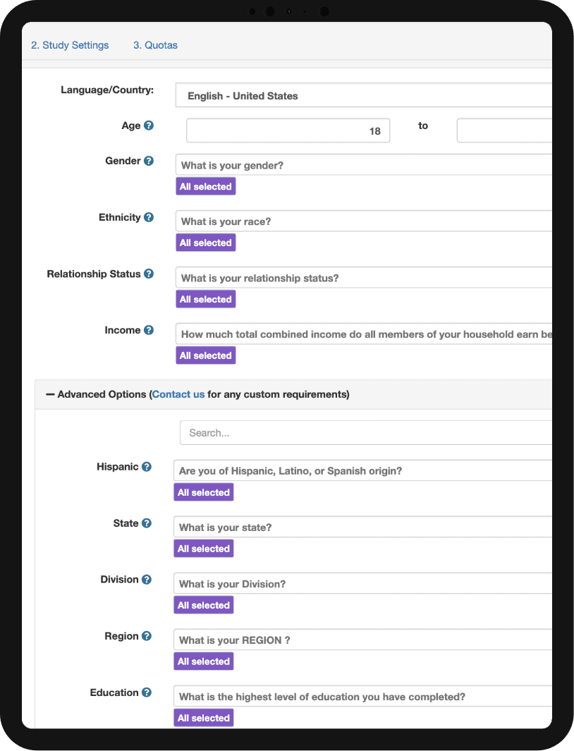 Three-step Prime Panels workflow: define your audience, launch your study, receive vetted responses