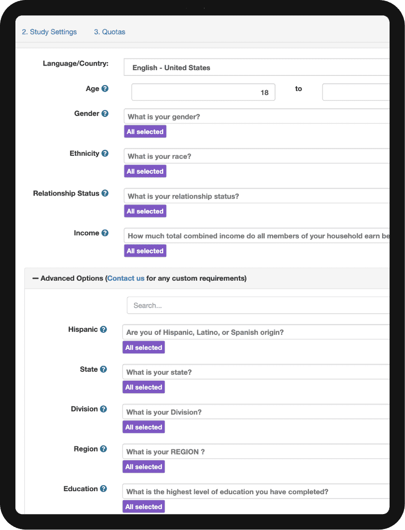 Three-step Prime Panels workflow: define your audience, launch your study, receive vetted responses