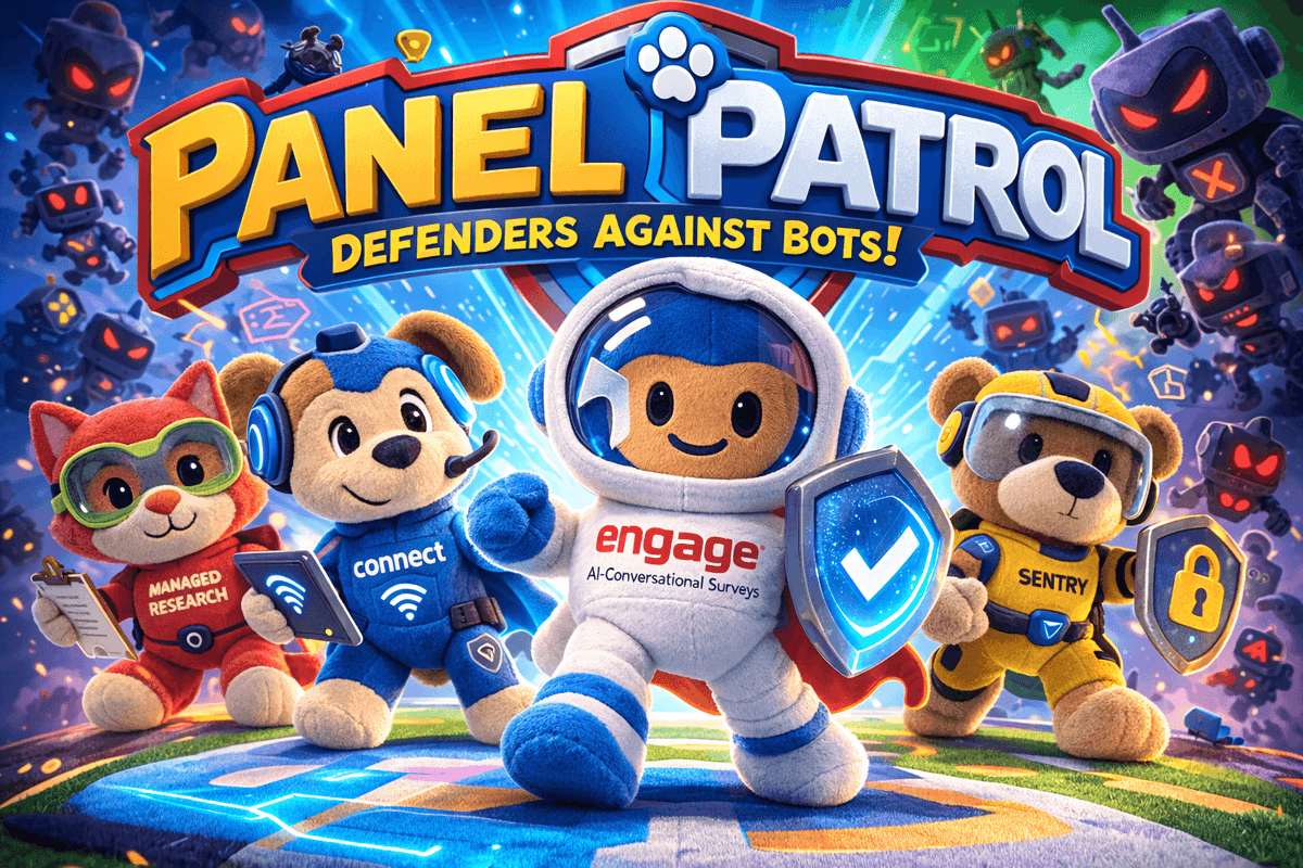Panel Patrol animated characters — CloudResearch's elite team of data defenders protecting surveys from bots