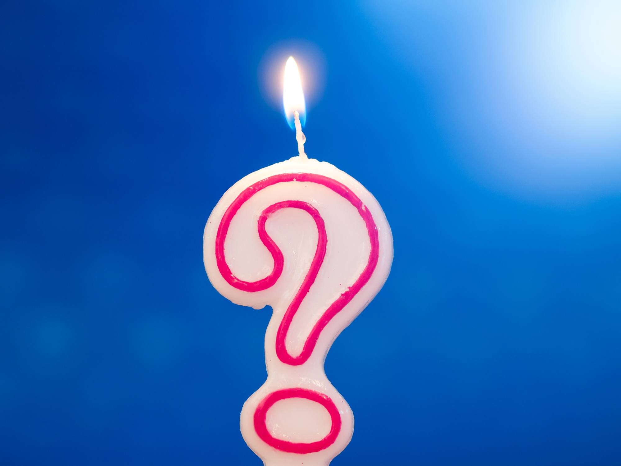 Question mark candle